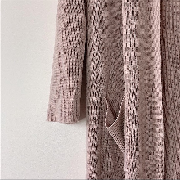 DYNAMITE | Light mauve long open cardigan size L - Picture 5 of 7
